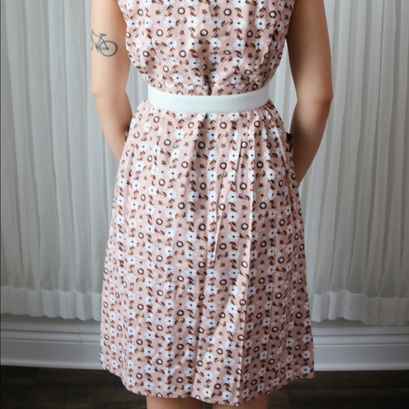 60’s / 70’s Floral Shift Dress with Pockets - Picture 7 of 8